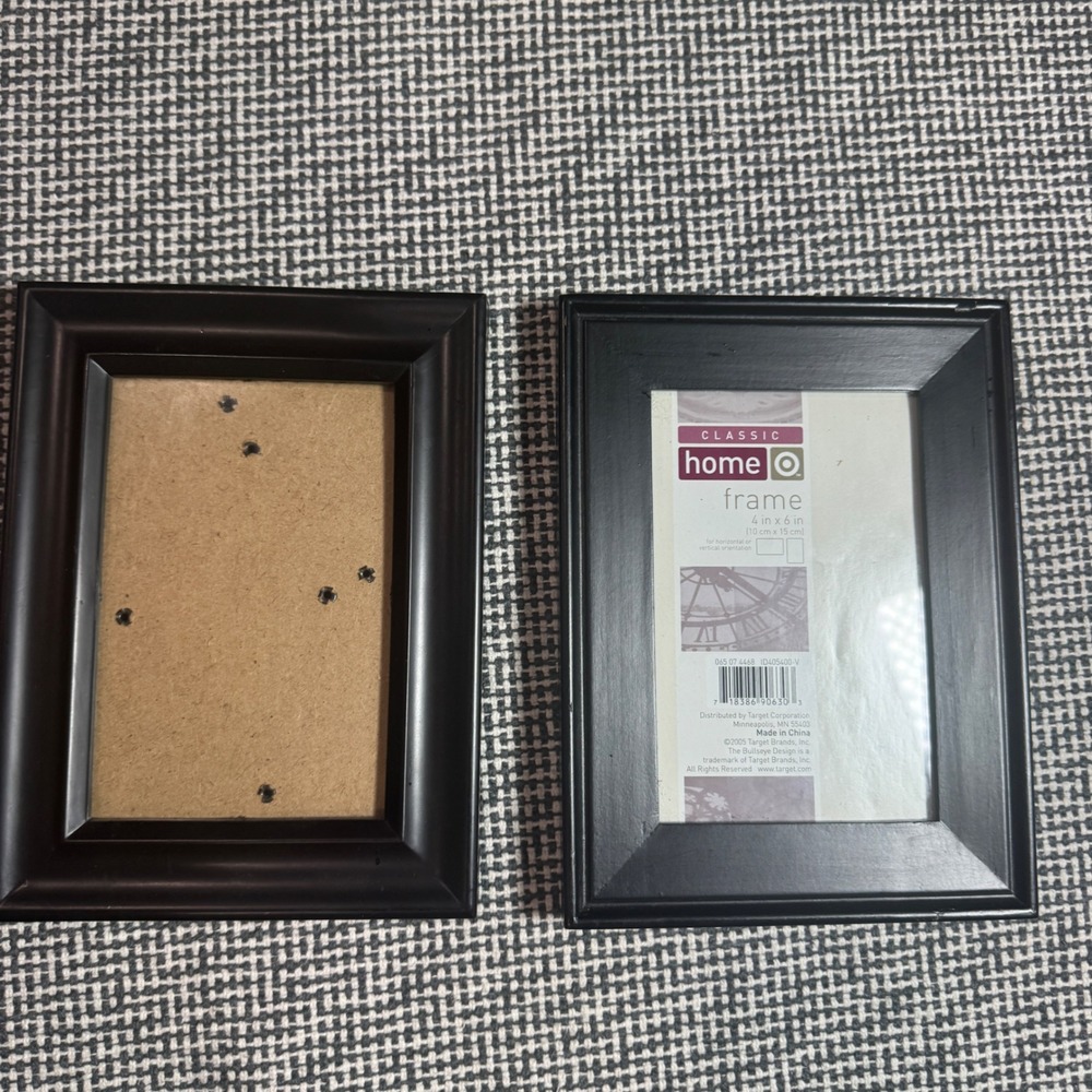 Target Home Classic 4x6 Black Picture Frames Set of 2 Tabletop Wall Mount
